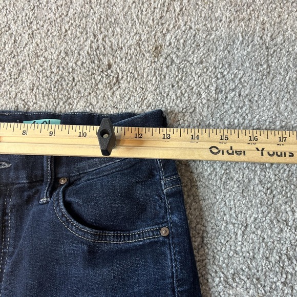 Mother Shorts Womens 28 Dark‎ Wash Denim Cutoff Raw Hem Jean Mid Rise Stretch - Picture 8 of 14